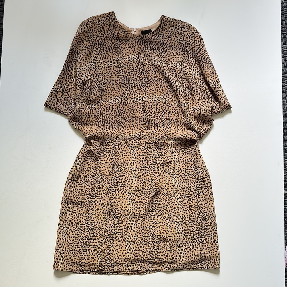 WREN 100% silk leopard print mini dress size Small - Picture 12 of 12